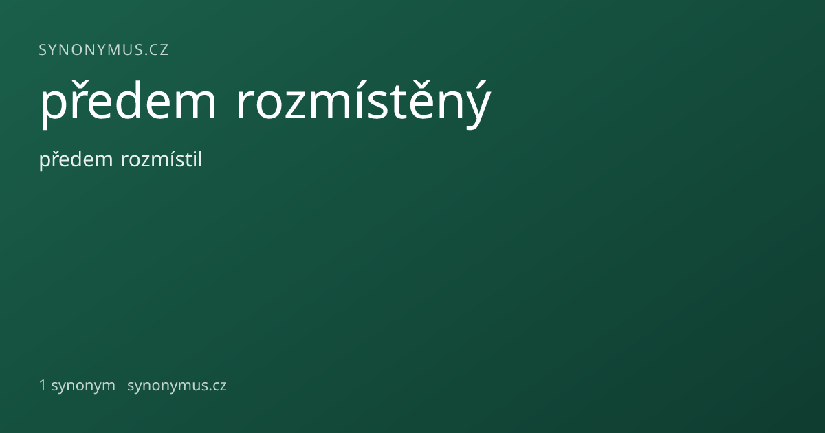 Náhled odkazu: předem rozmístěný