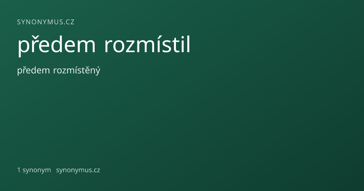 Náhled odkazu: předem rozmístil