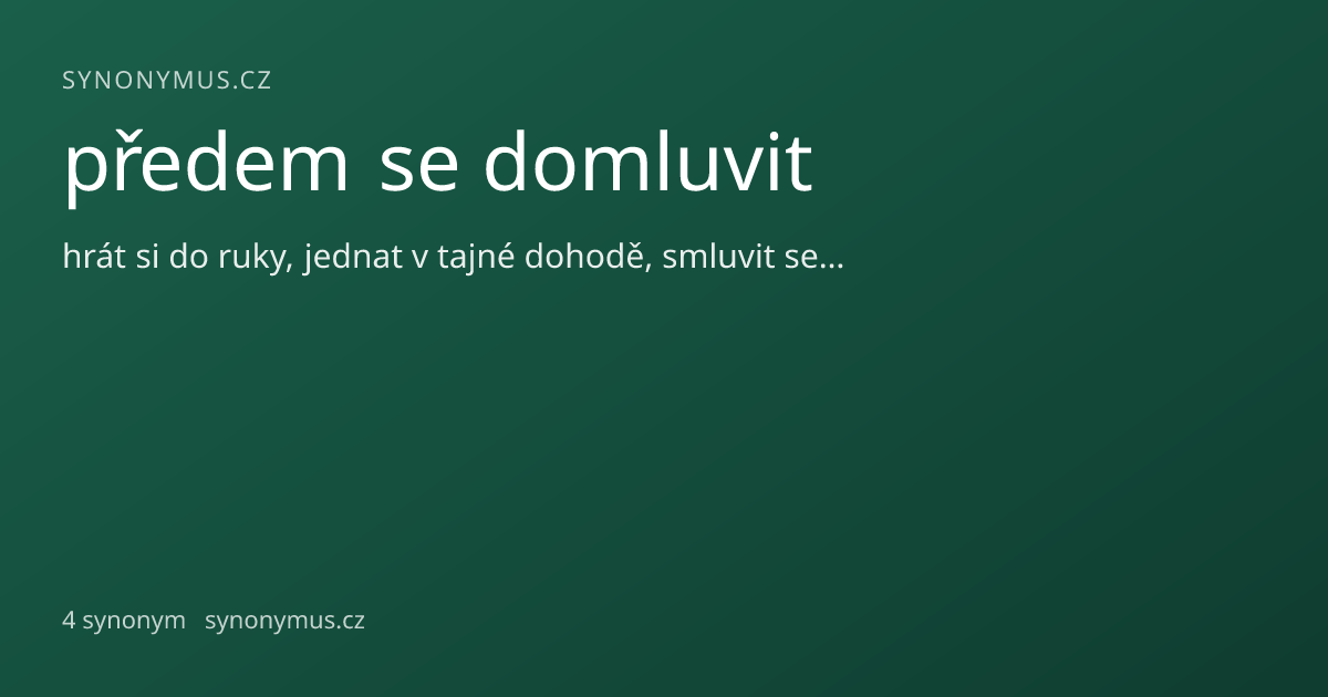 Náhled odkazu: předem se domluvit