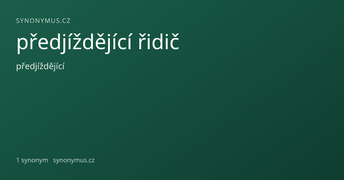 Náhled odkazu: předjíždějící řidič