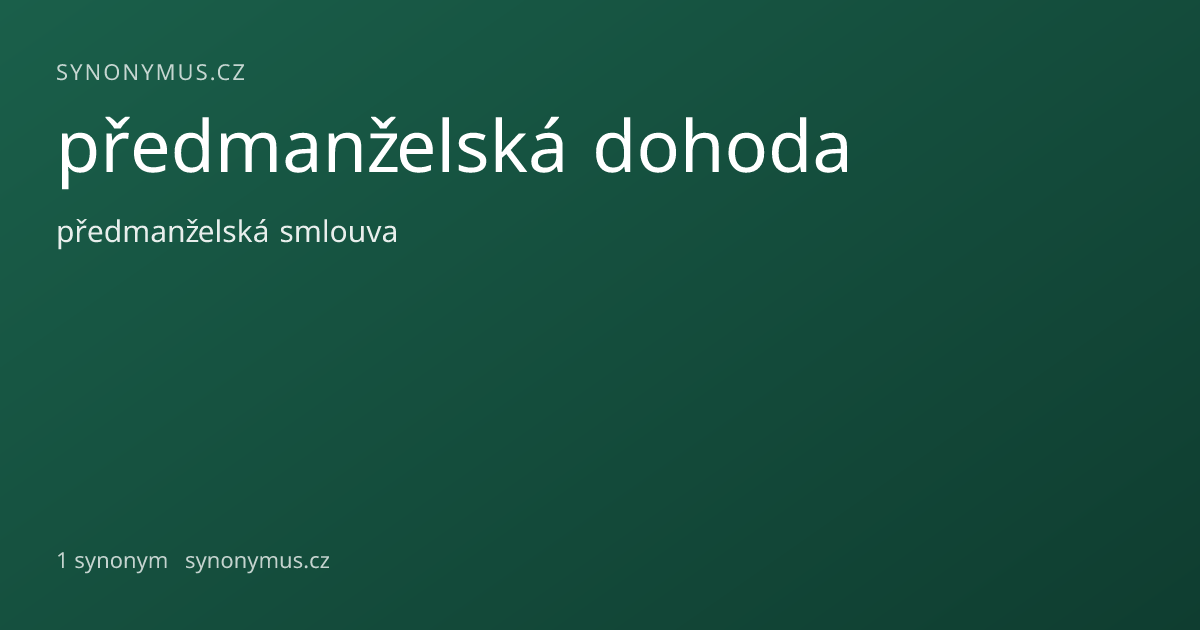 Náhled odkazu: předmanželská dohoda