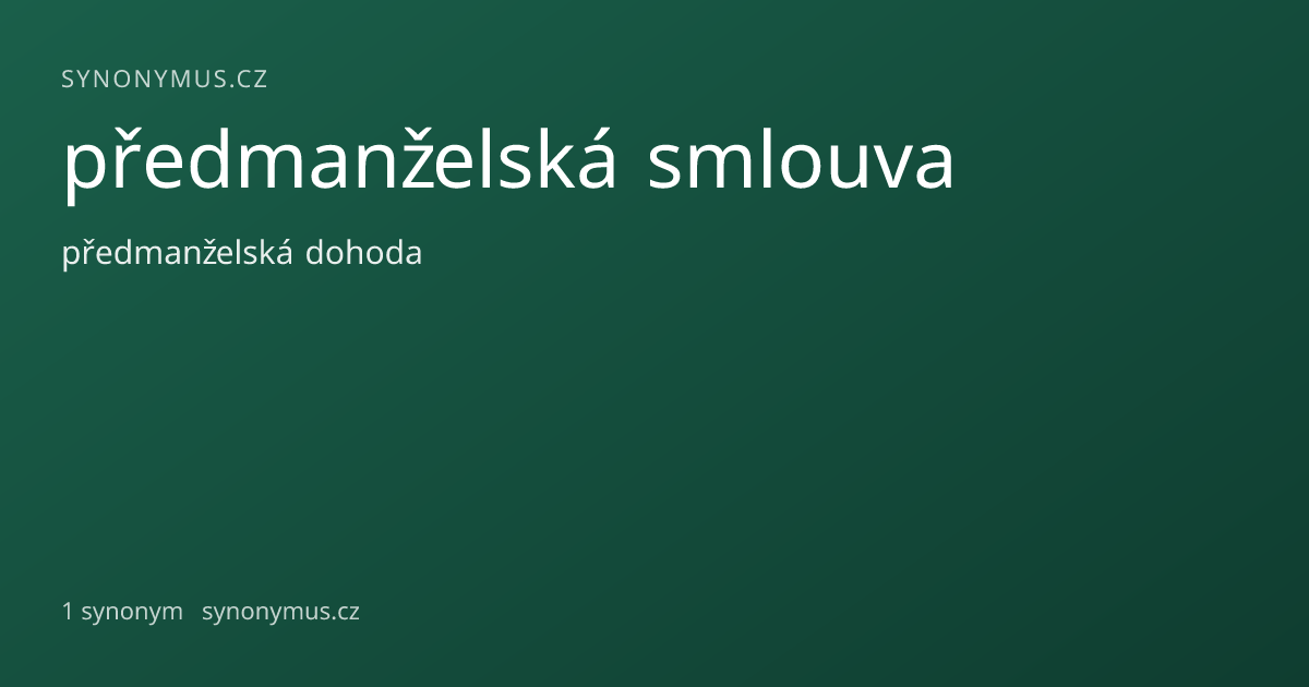 Náhled odkazu: předmanželská smlouva