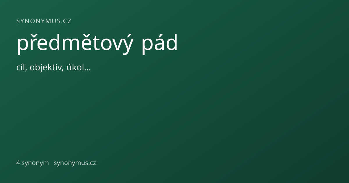 Náhled odkazu: předmětový pád