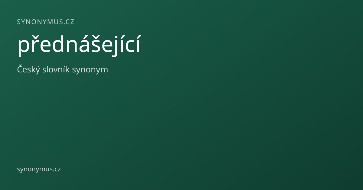 Náhled odkazu: přednášející