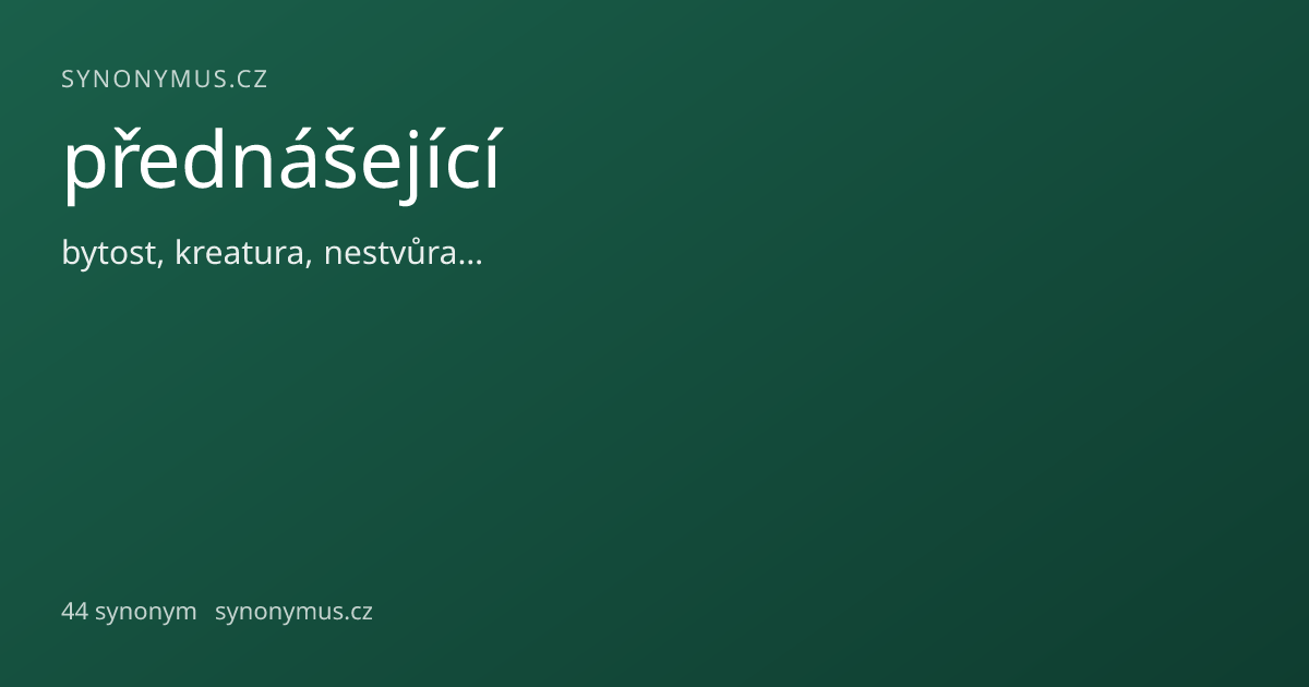 Náhled odkazu: přednášející