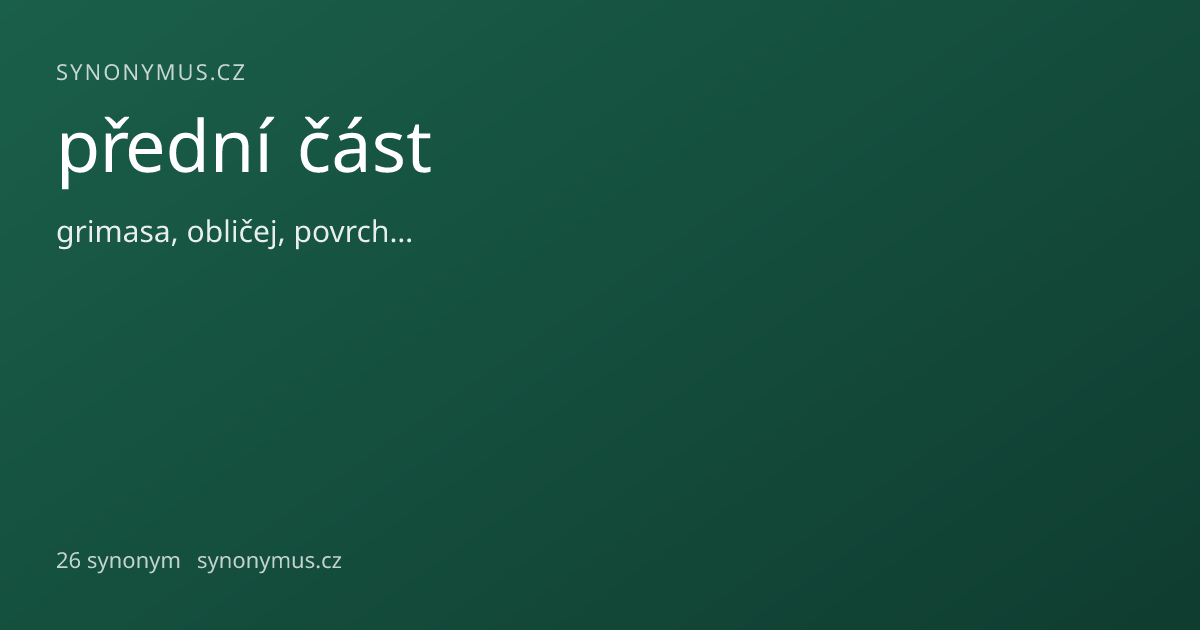 Náhled odkazu: přední část