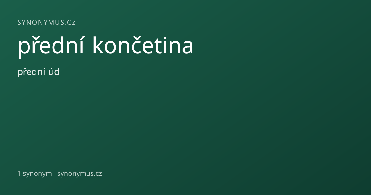 Náhled odkazu: přední končetina