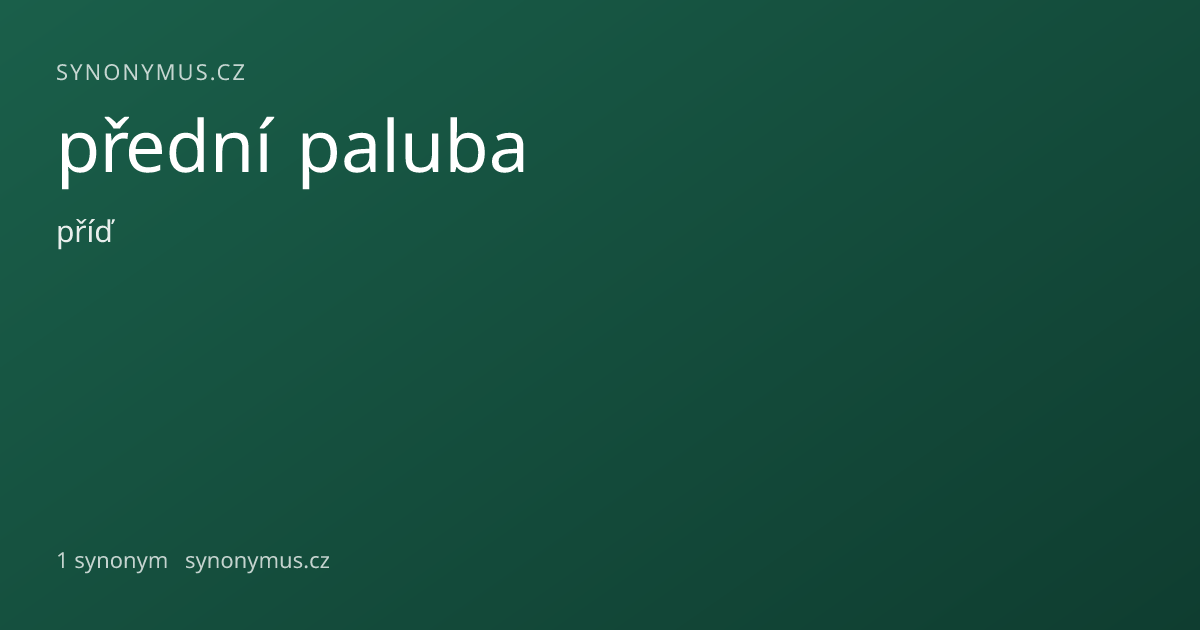 Náhled odkazu: přední paluba