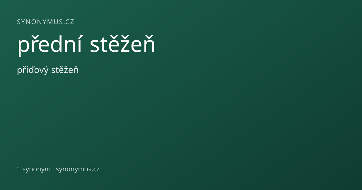 Náhled odkazu: přední stěžeň