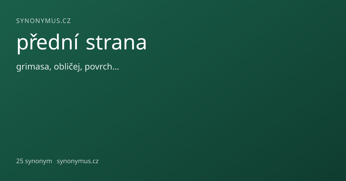 Náhled odkazu: přední strana