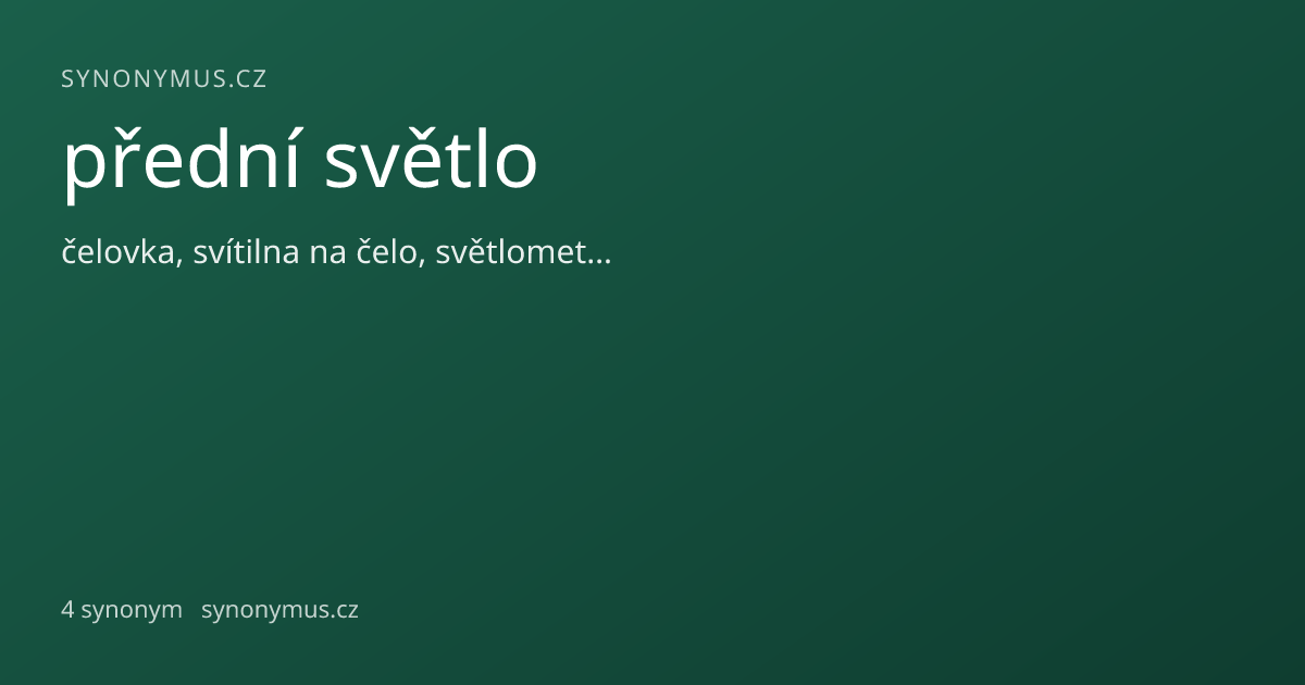 Náhled odkazu: přední světlo