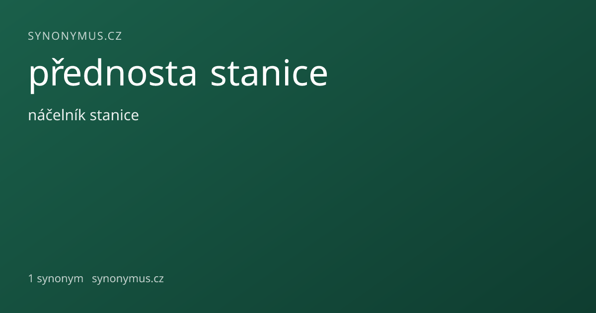 Náhled odkazu: přednosta stanice