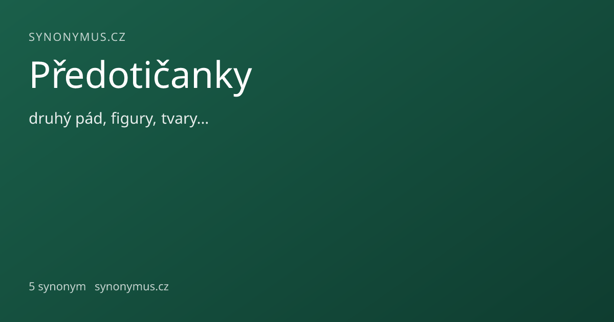 Náhled odkazu: Předotičanky