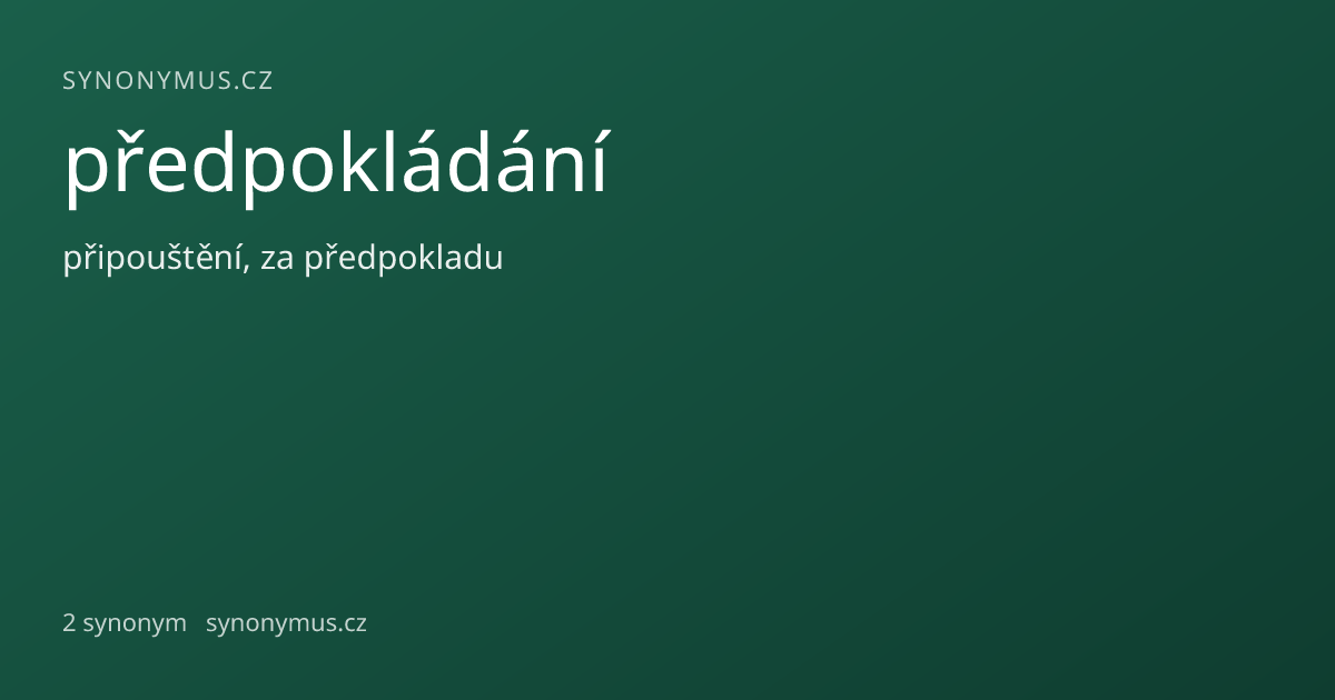 Náhled odkazu: předpokládání