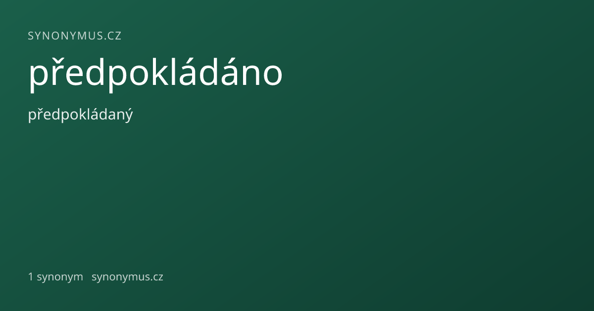 Náhled odkazu: předpokládáno