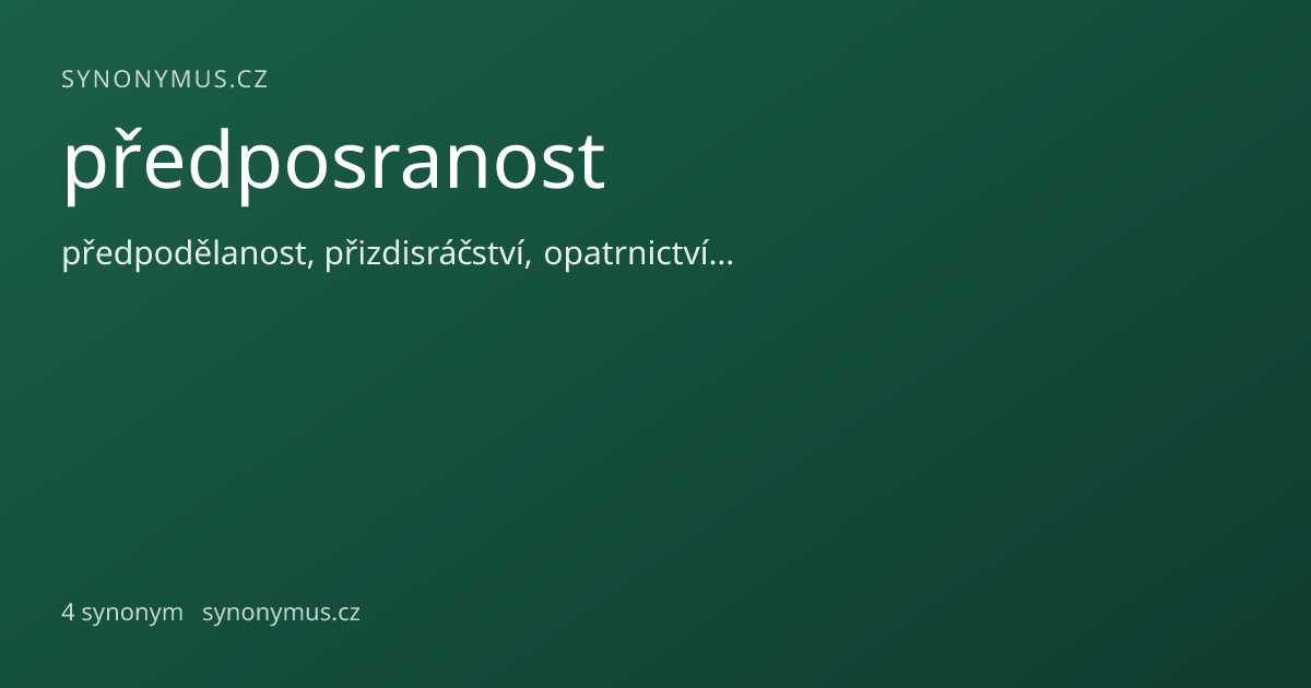 Náhled odkazu: předposranost