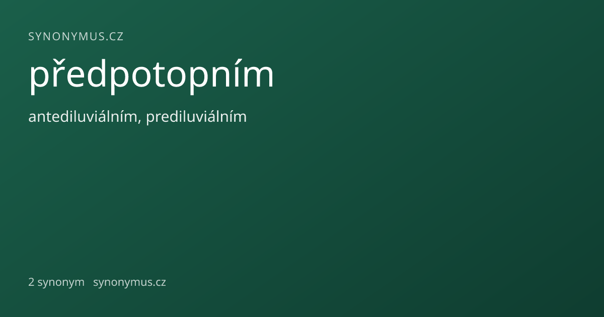 Náhled odkazu: předpotopním