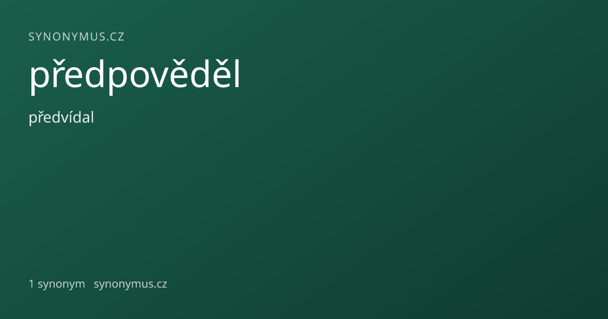 Náhled odkazu: předpověděl
