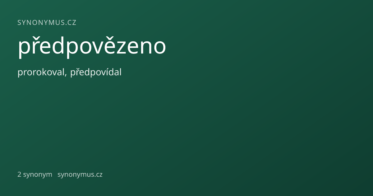 Náhled odkazu: předpovězeno