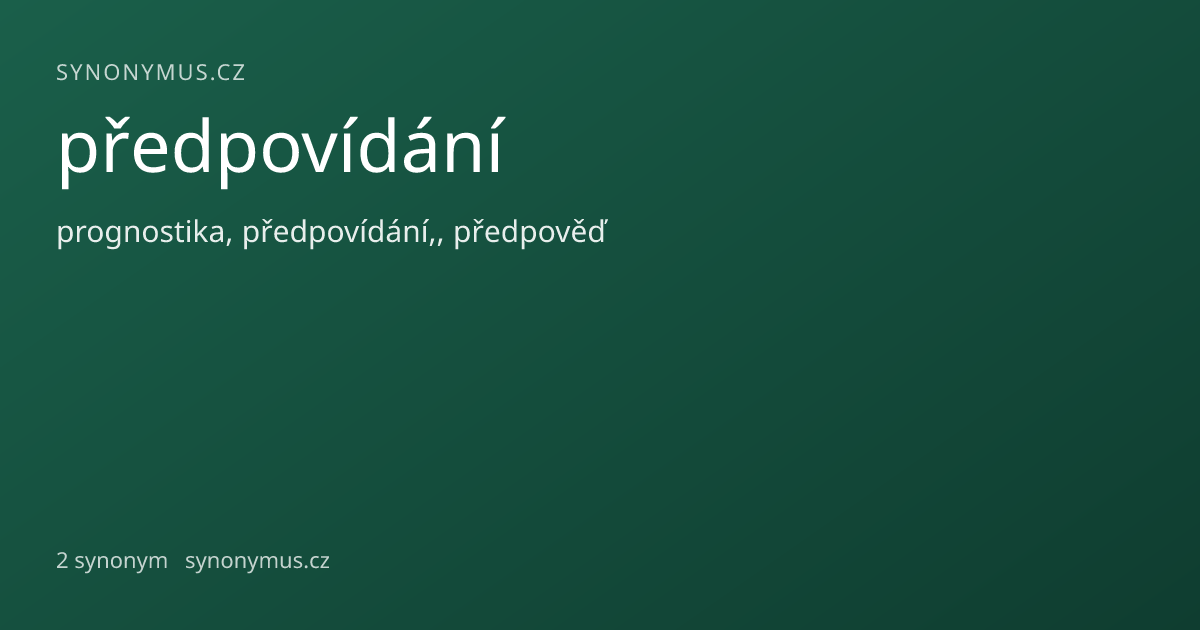 Náhled odkazu: předpovídání