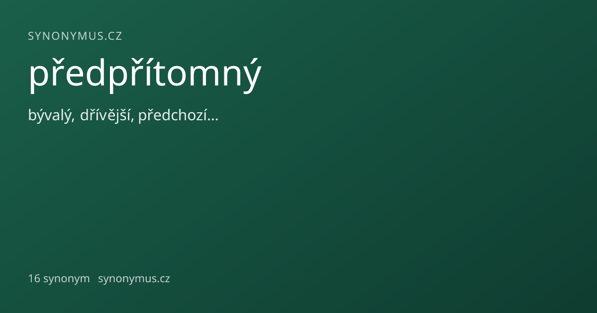 Náhled odkazu: předpřítomný