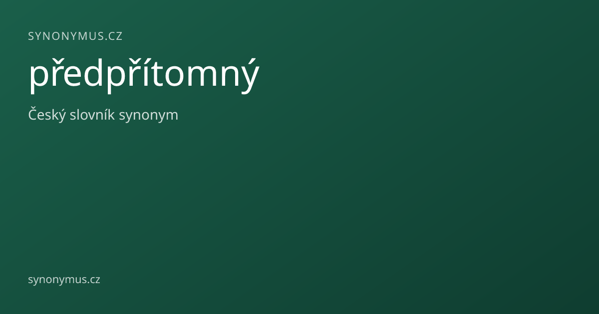 Náhled odkazu: předpřítomný