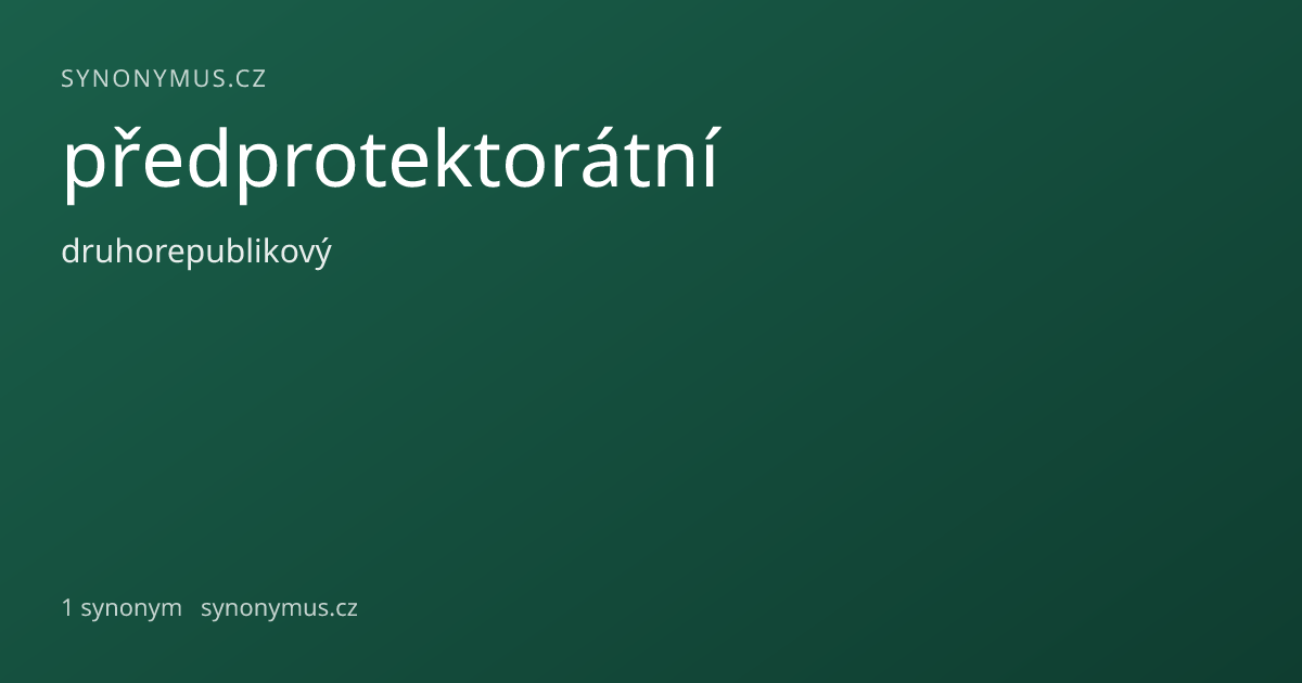 Náhled odkazu: předprotektorátní