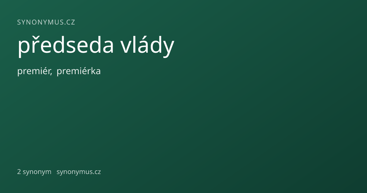 Náhled odkazu: předseda vlády