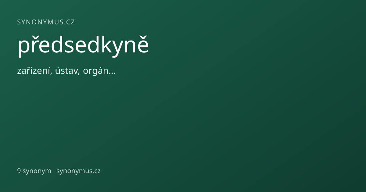 Náhled odkazu: předsedkyně