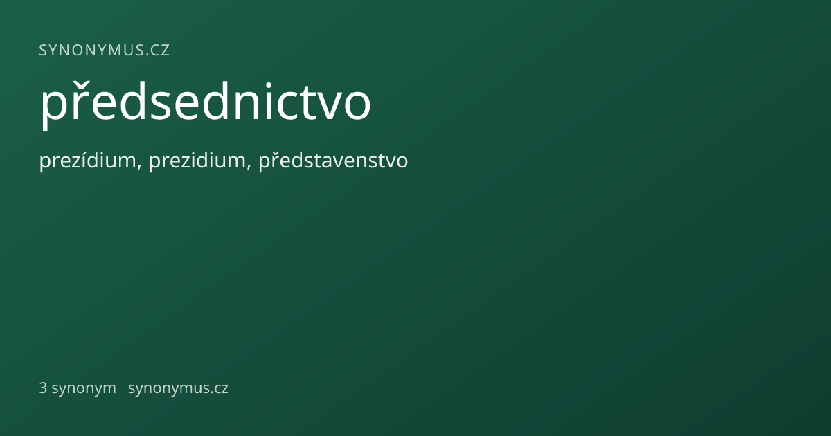 Náhled odkazu: předsednictvo