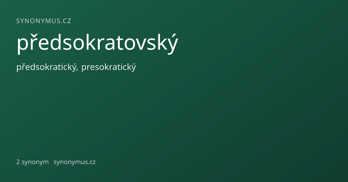 Náhled odkazu: předsokratovský