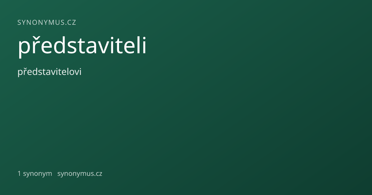 Náhled odkazu: představiteli