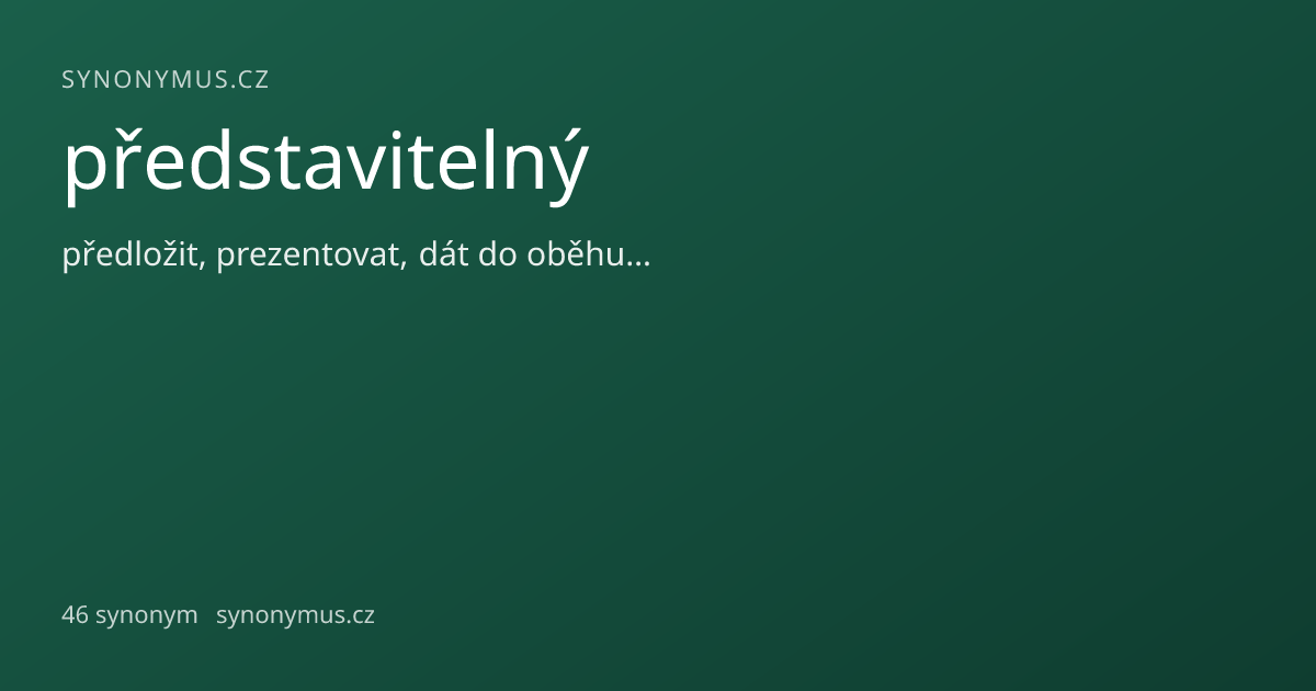Náhled odkazu: představitelný