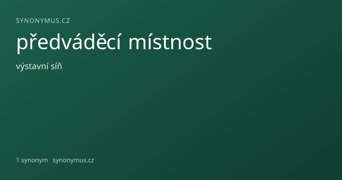 Náhled odkazu: předváděcí místnost