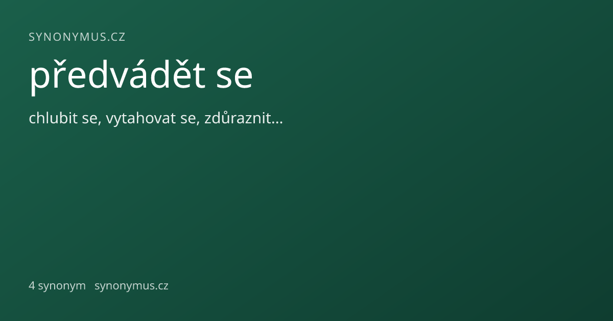 Náhled odkazu: předvádět se