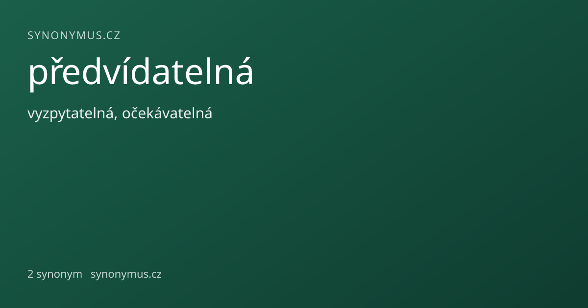 Náhled odkazu: předvídatelná