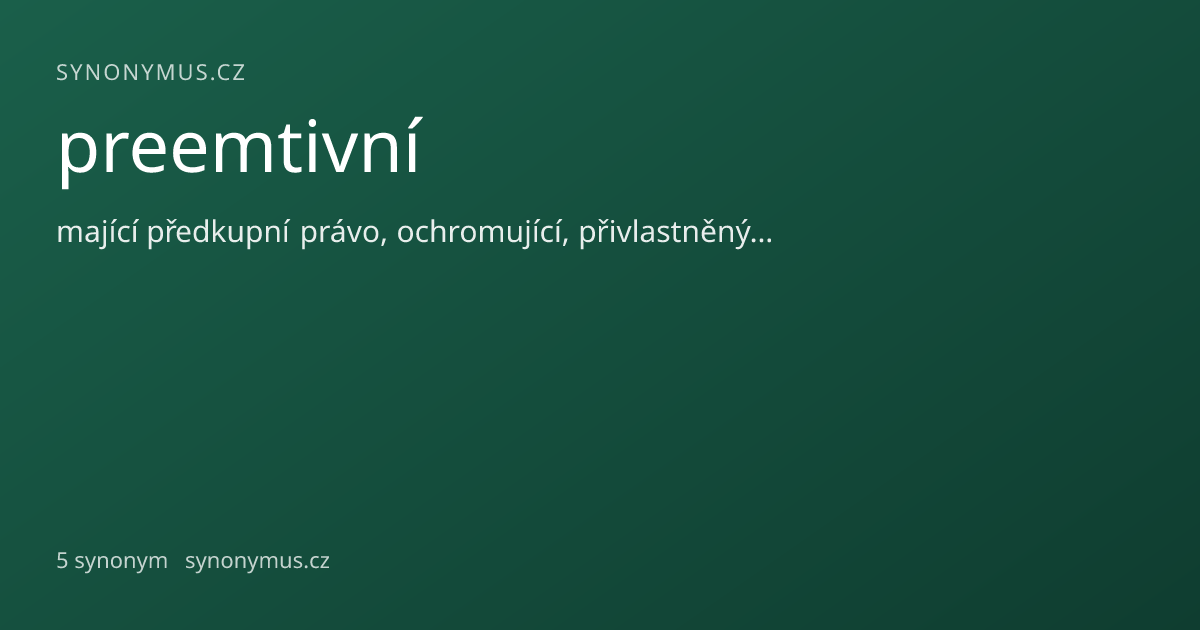 Náhled odkazu: preemtivní