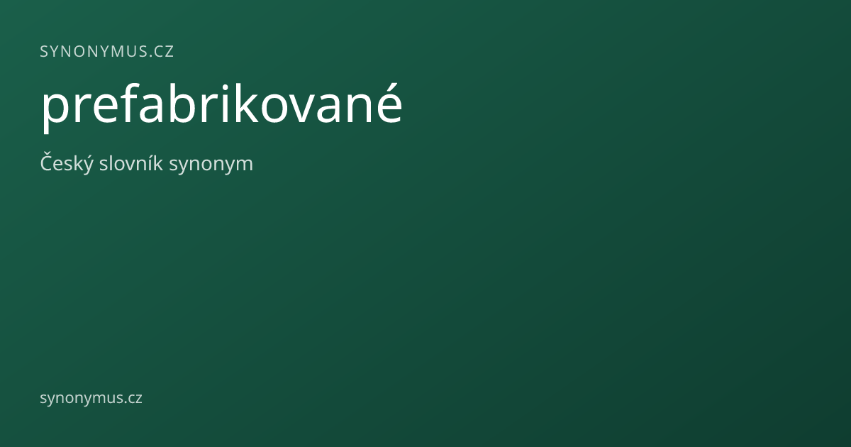 Náhled odkazu: prefabrikované
