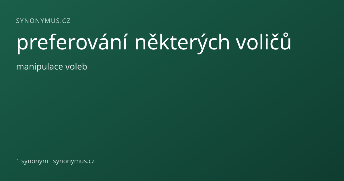 Náhled odkazu: preferování některých voličů