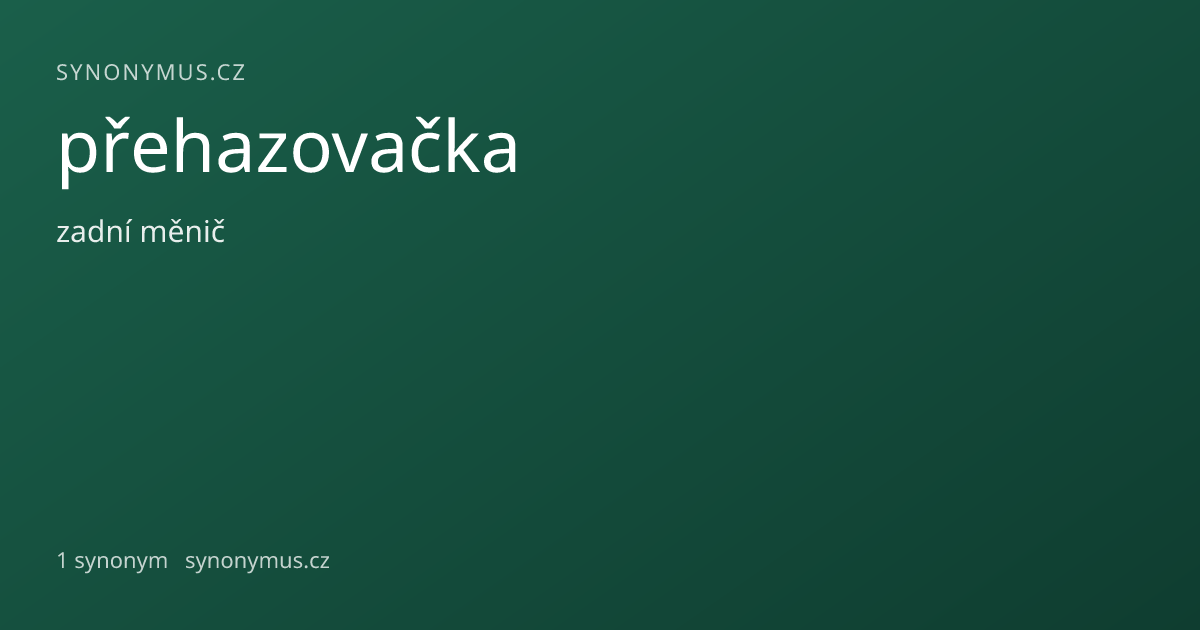 Náhled odkazu: přehazovačka