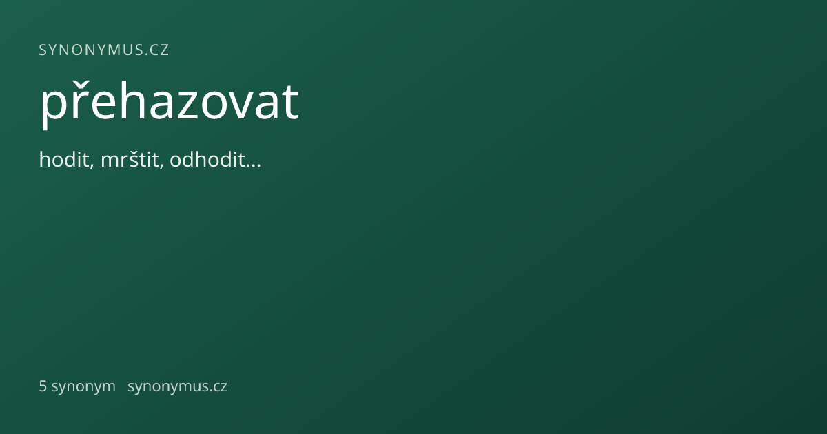 Náhled odkazu: přehazovat