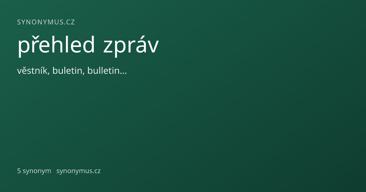 Náhled odkazu: přehled zpráv