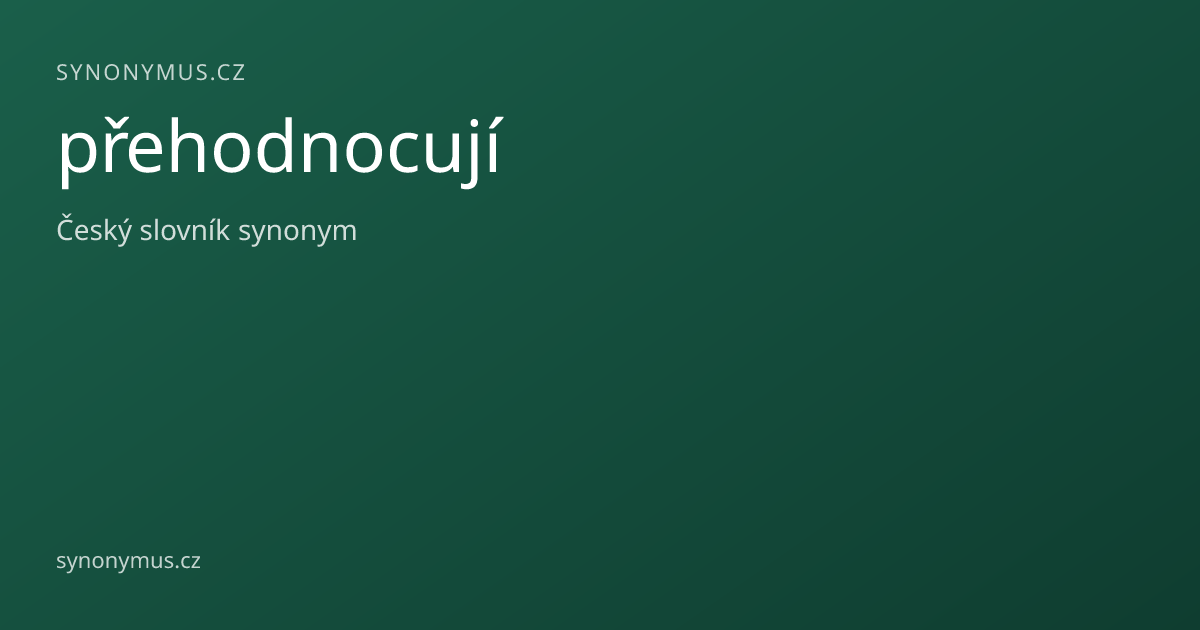 Náhled odkazu: přehodnocují