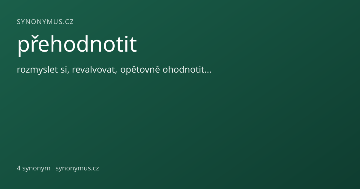 Náhled odkazu: přehodnotit