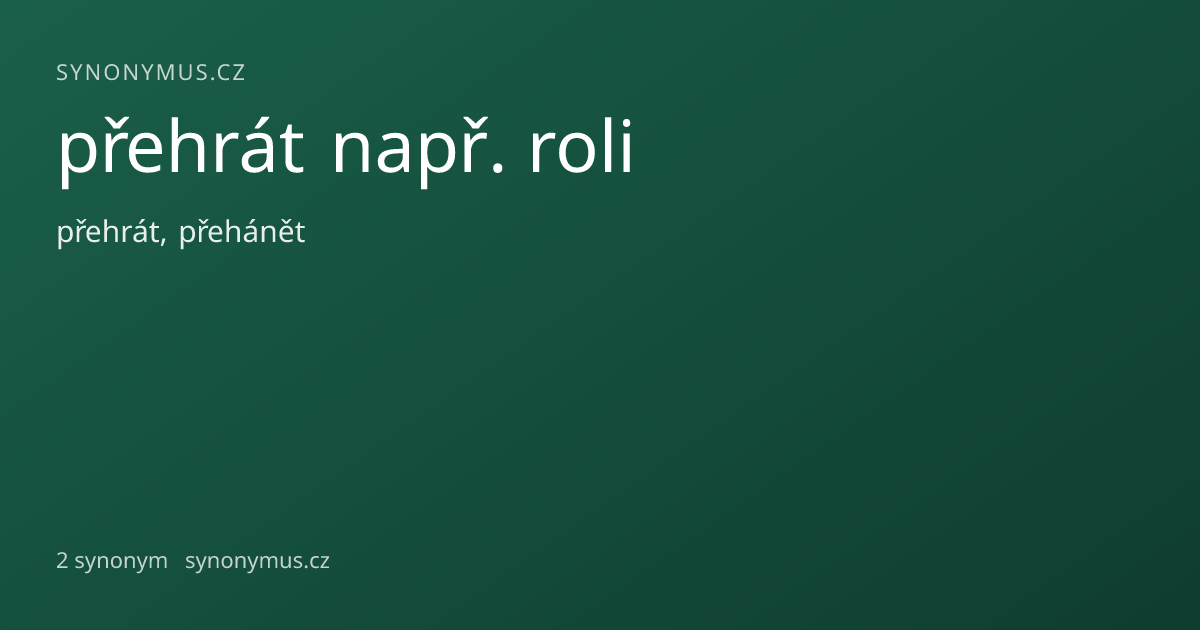 Náhled odkazu: přehrát např. roli