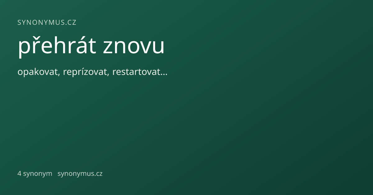 Náhled odkazu: přehrát znovu
