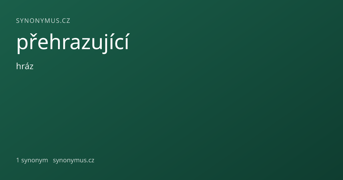 Náhled odkazu: přehrazující
