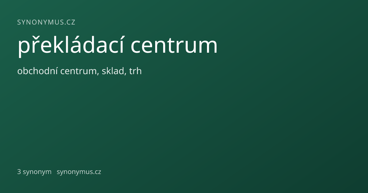 Náhled odkazu: překládací centrum