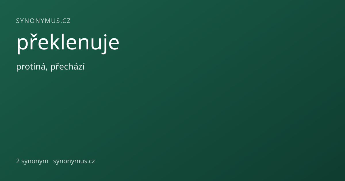 Náhled odkazu: překlenuje