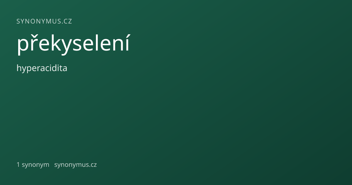 Náhled odkazu: překyselení